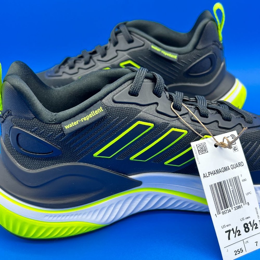 adidas AlphaMagma Guard "Black Signal Green" Running Shoes | Men's Size 7.5 - Picture 8 of 9